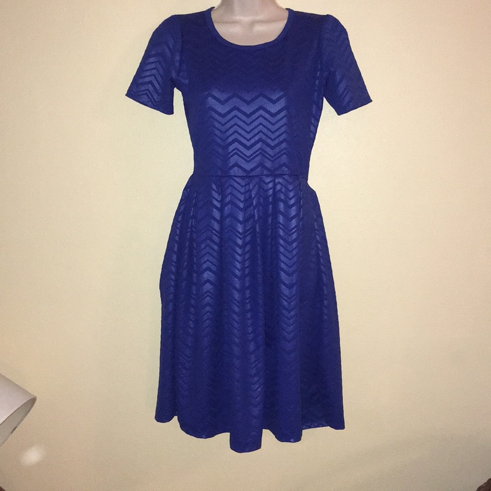 DONATED!To be donated 11-19-21 LuLaRoe Cobalt Blue Dress.